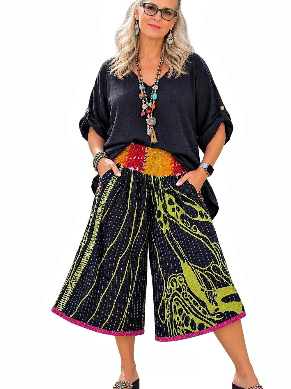 Kantha CurvyWildChild Culottes
Fully reversible